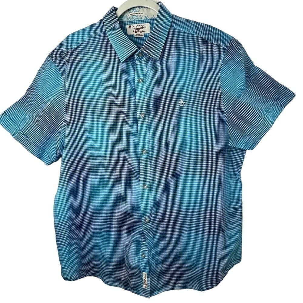 ORIGINAL PENGUIN BY MUNSING WEAR SIZE XL BUTTON DOWN SHORT SLEEVE